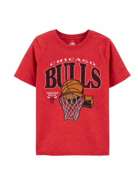 Chicago Bulls Classic Logo T-Shirt – Black/Red