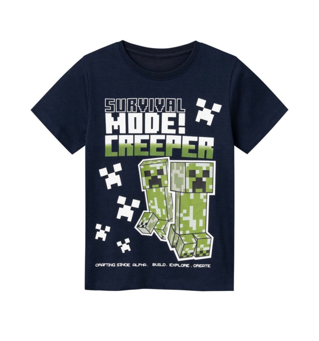 Minecraft Creeper Navy T-shirt