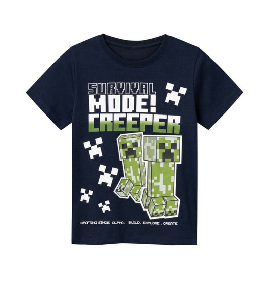 Minecraft Creeper Navy T-shirt