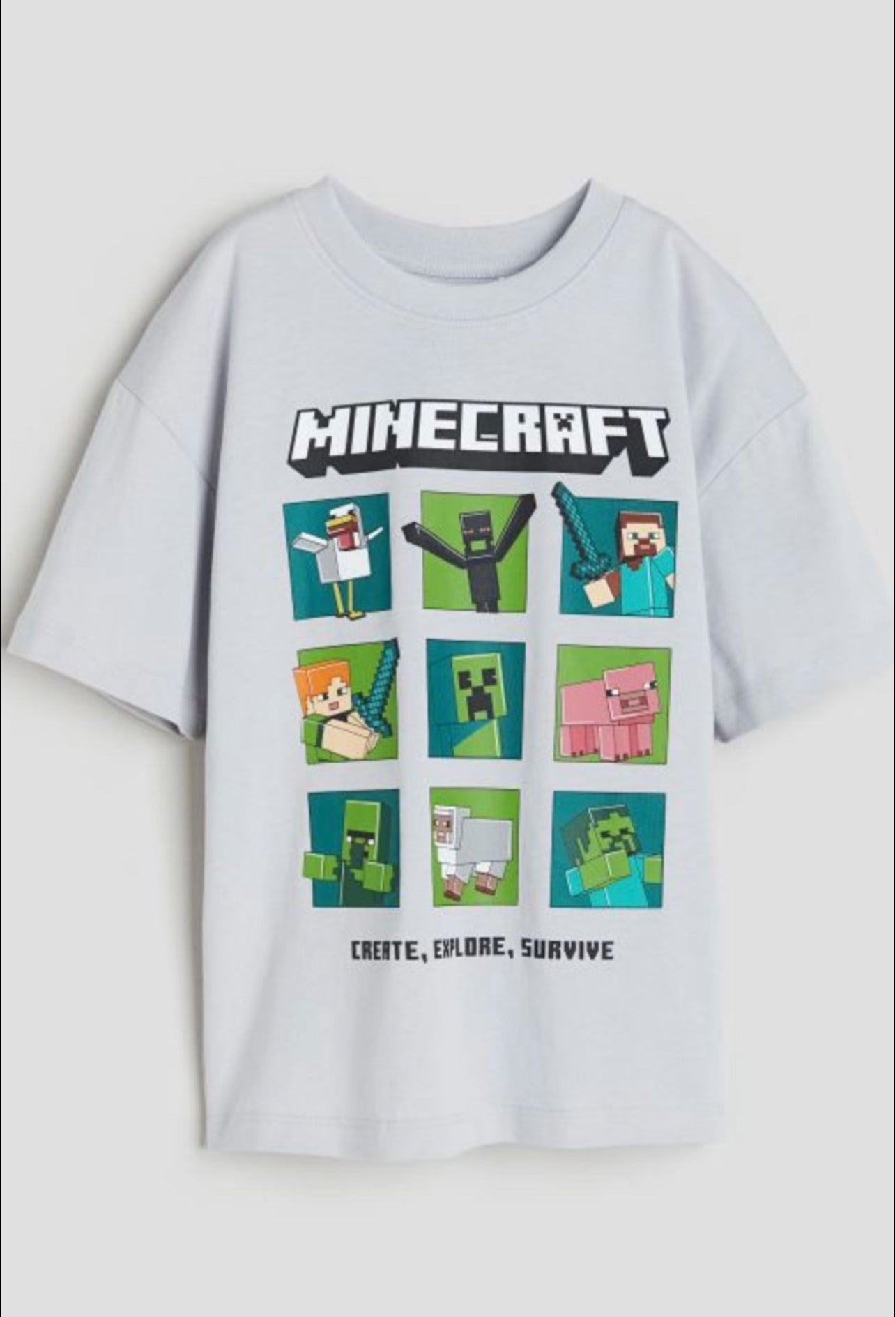 Minecraft Characters Create Explore Survive White T-shirt